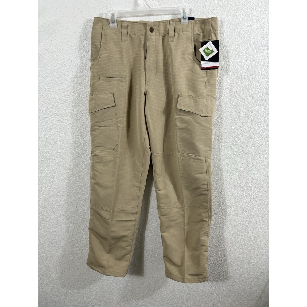 Propper EdgeTec Tactical Pants Womens 14R Khaki Ripstop Cargo Teflon Work F5905